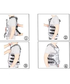 BackPainSeal™ DO-515 Adjustable Full TLSO Brace with Airbag Waist Compression 8 Full TLSO Brace - 4 step of wearing DO-840 Adjustable Full TLSO Brace