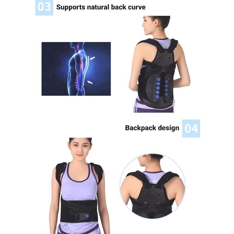 TLSO Thoracic Full Back Brace - Universal Treat Kyphosis, Compression  Fractures, Osteoporosis, Upper Spine Injuries, and Pre or Post Surgery with  Hard