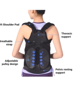 BackPainSeal™ DO-577 Full Back TLSO Brace for Vertebral Fracture, Lordosis, Herniated Discs and Postural Extension + FREE Neck Pain Reliever (Combo Offer) 11 TLSO Brace for Vertebral Fracture - Description of features of the brace